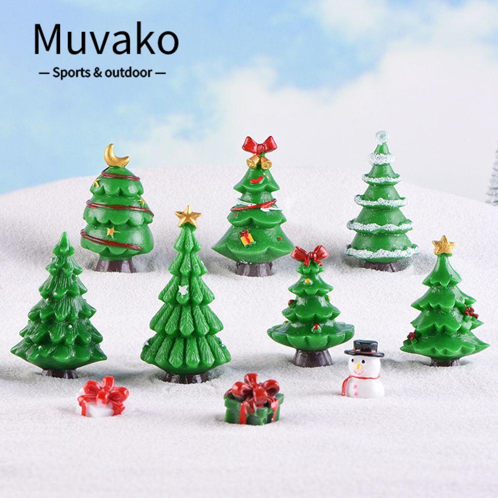 MUVAKO 1 Đồ trang trí Cây Thông Noel Mini Bằng Nhựa Resin Trang Trí Tiểu Cảnh
