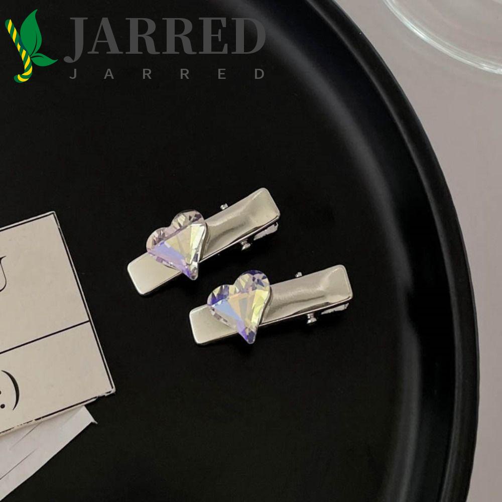 JARRED Kẹp Tóc Hình Trái Tim Đính Đá Lấp Lánh Phong Cách Hàn Quốc Thời Trang Cho Nữ