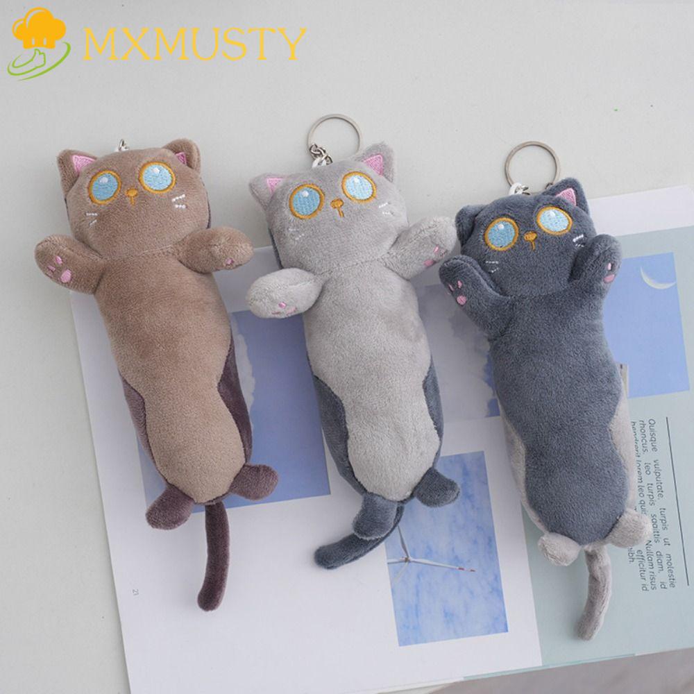 Móc Khóa Hình Mèo Nhồi Bông Dài 16CM Mềm Mại Đáng Yêu