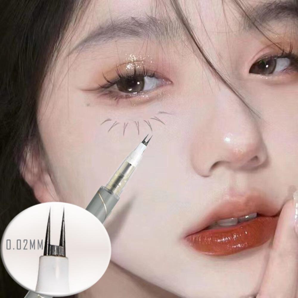 Bút Kẻ Mắt Dạng Lỏng 2 Đầu Nĩa 2 Đầu Nhỏ Siêu Mỏng Dùng Trang Điểm Mắt