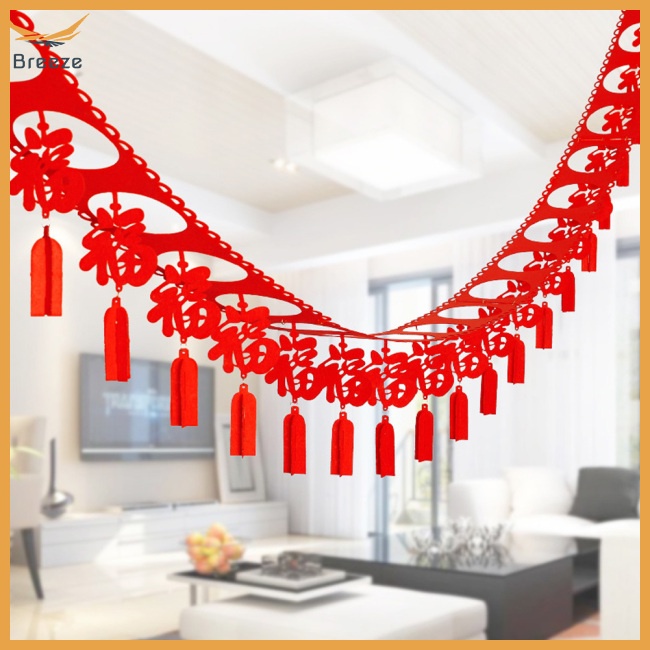 Dây Treo Trang Trí Năm Mới Phong Cách Trung Hoa Dài 3M Kèm 25 Mặt Dây Chuyền