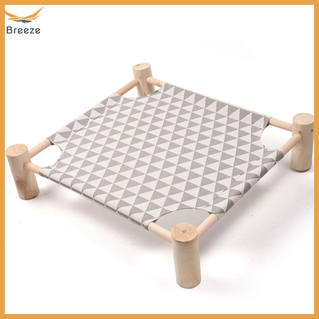 Giường Gỗ Tự Nhiên Thoáng Khí Mát Mẻ Mùa Hè Dễ Lắp Đặt Có Thể Giặt Rửa Cho Mèo Cưng