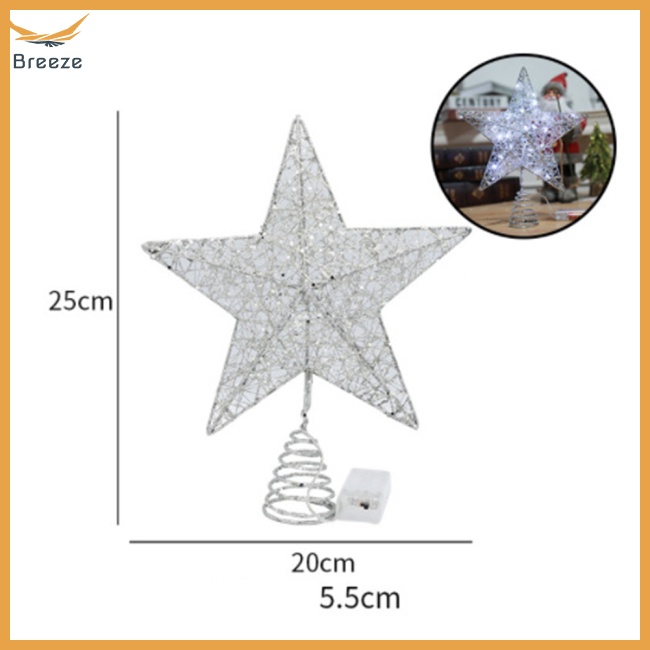 Đèn Led 20 Bóng Hình Ngôi Sao Lấp Lánh Trang Trí Cây Thông Noel