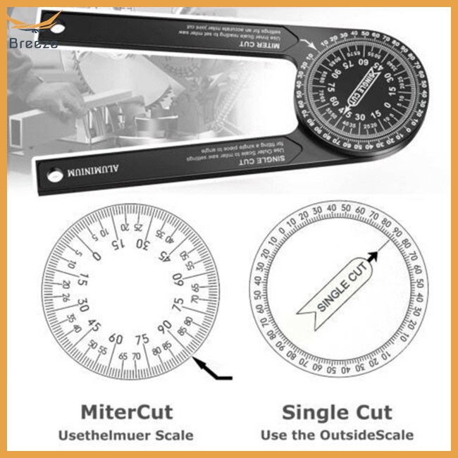 Thước Đo Góc 360 Độ Bằng Hợp Kim Nhôm Chuyên Dụng Cho Chế Biến Gỗ