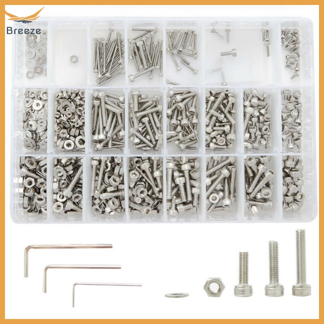 Set 1080 Ốc Vít Đầu Trụ Bằng Thép Không Gỉ Chuyên Dụng Cho Đồng Hồ Đo Lường