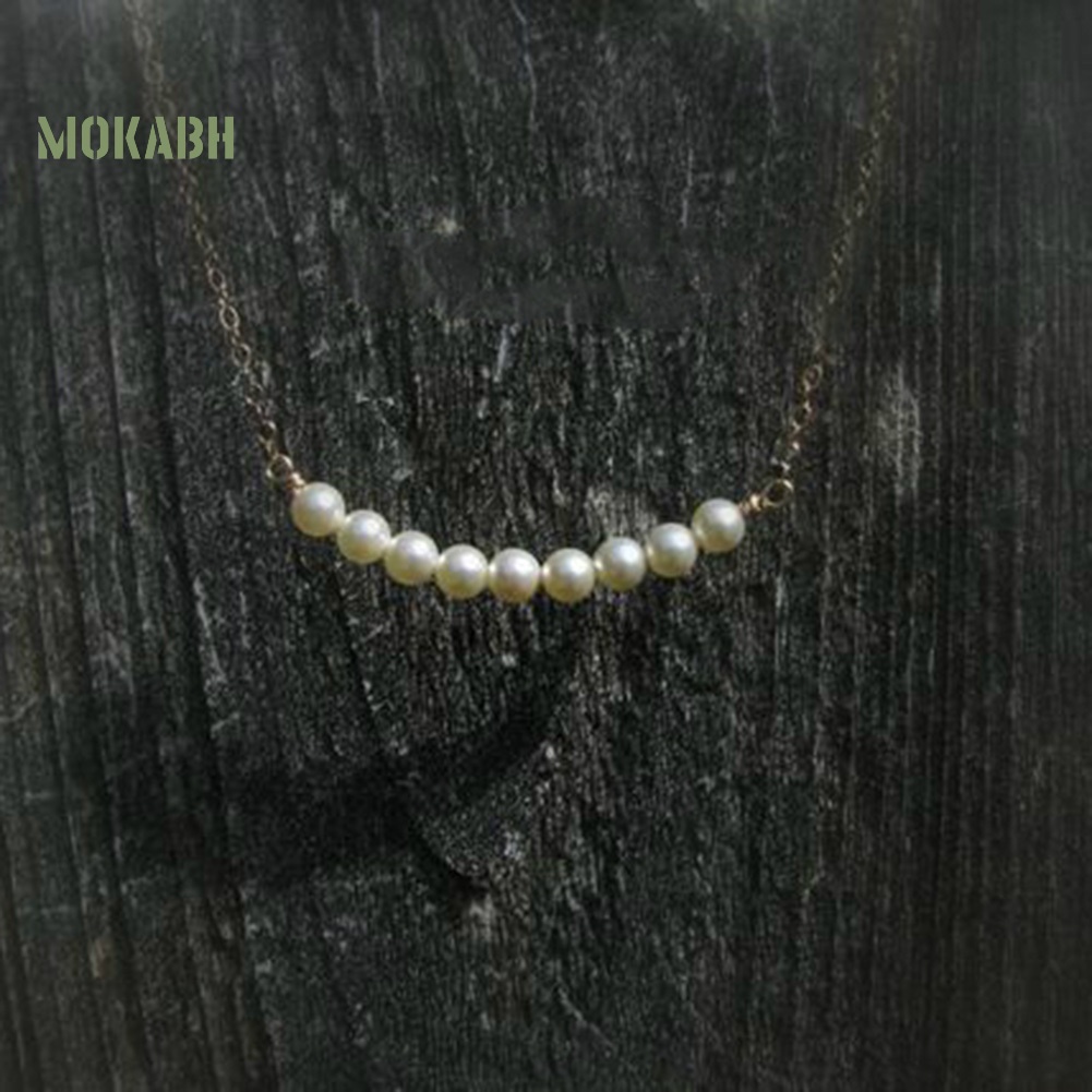 [Mok Abh] Vòng Cổ Choker Đính Ngọc Trai Đơn Giản Thời Trang