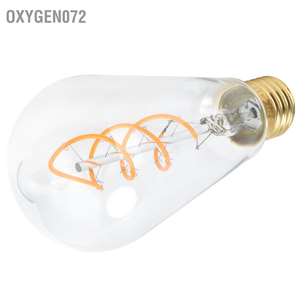 Oxygen072 Bóng đèn ST64 E27 4W Vintage DoubleSpiral dây tóc có thể điều chỉnh độ sáng 220V Ánh ấm áp