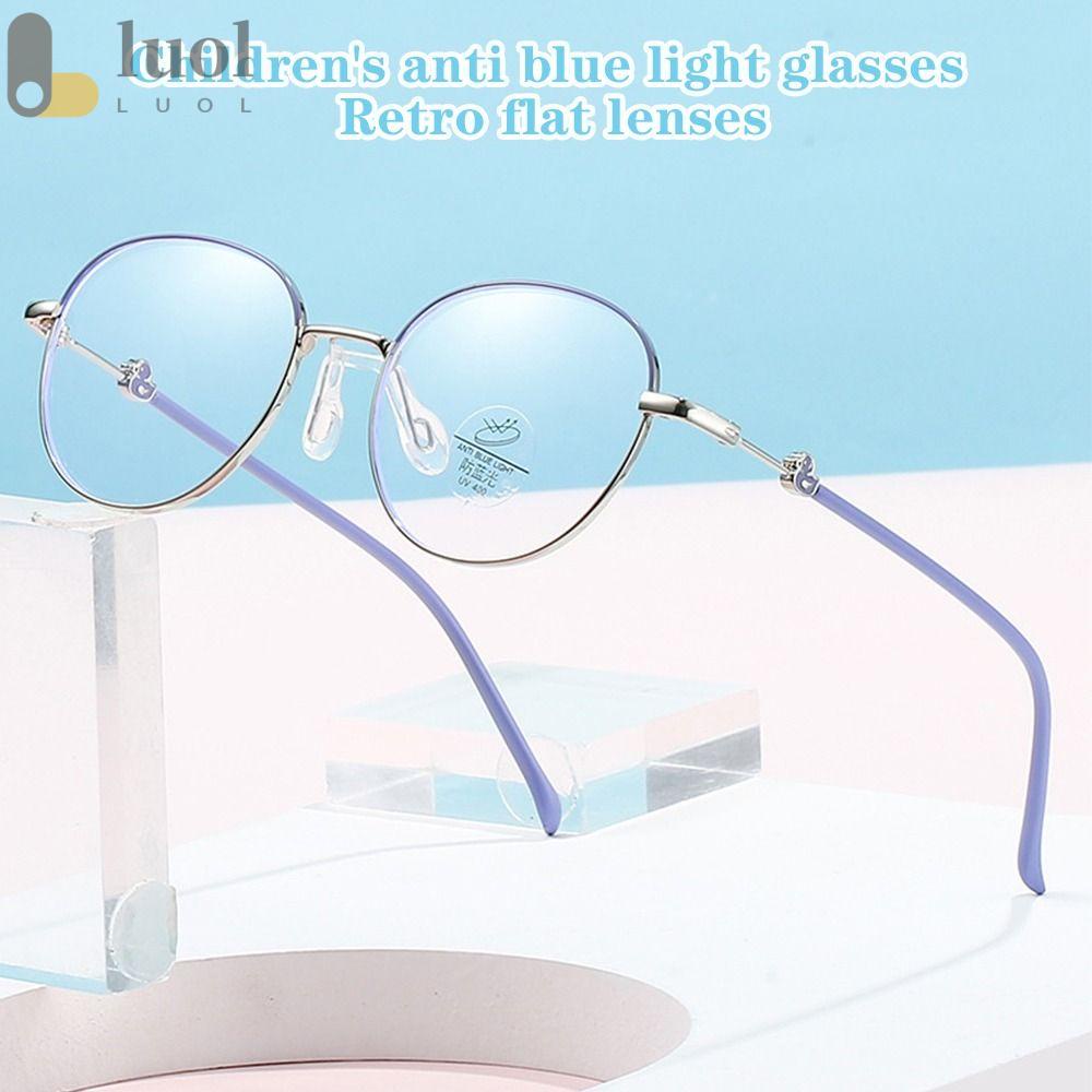 Luol Mắt Kính Gọng Kim Loại Siêu Nhẹ Bảo Vệ Mắt Cho Bé Trai Bé Gái Trong Trực Tuyến