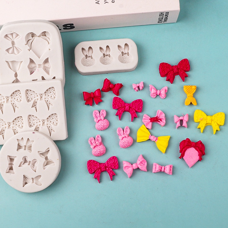 Khuôn Silicone Làm Kẹp Tóc / Sô Cô La / Kẹp Tóc Trang Trí