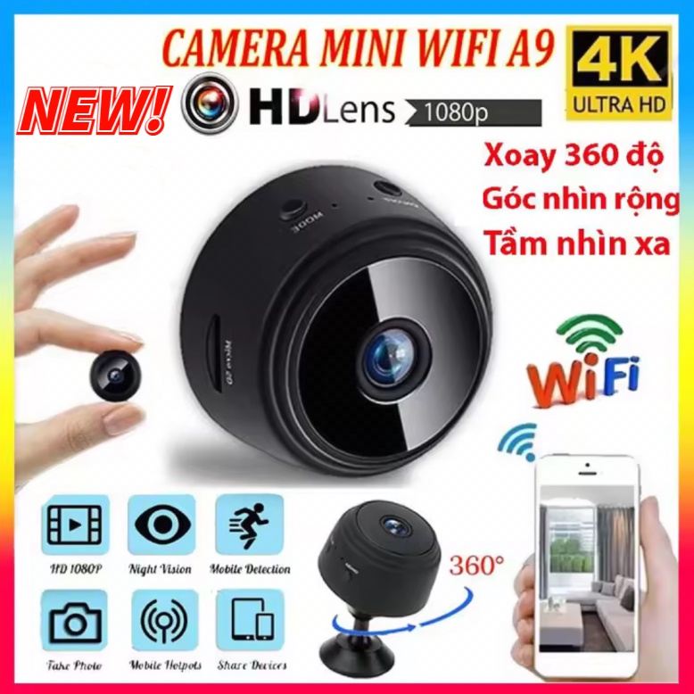 Camera Siêu Nhỏ, Camera Mini Không Dây, Mua Camera Siêu Nhỏ Kết Nối Điện Thoại Hỗ Trợ Âm Thanh Giám Sát An Ninh Gia Đình