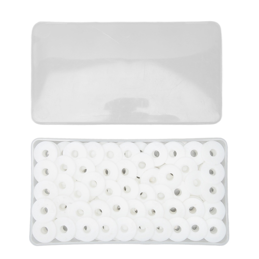 Set 100 Lõi Quấn Chỉ Bằng Nhựa Bóng Nhỏ Gọn Kèm Hộp Đựng Cho Máy May Phẳng
