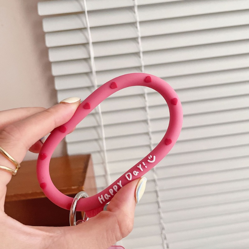 Ốp Điện Thoại Silicone Hình Bánh Donut Nhiều Màu Có Vòng Đeo Tay Chống Rơi Cho iPhone / Android