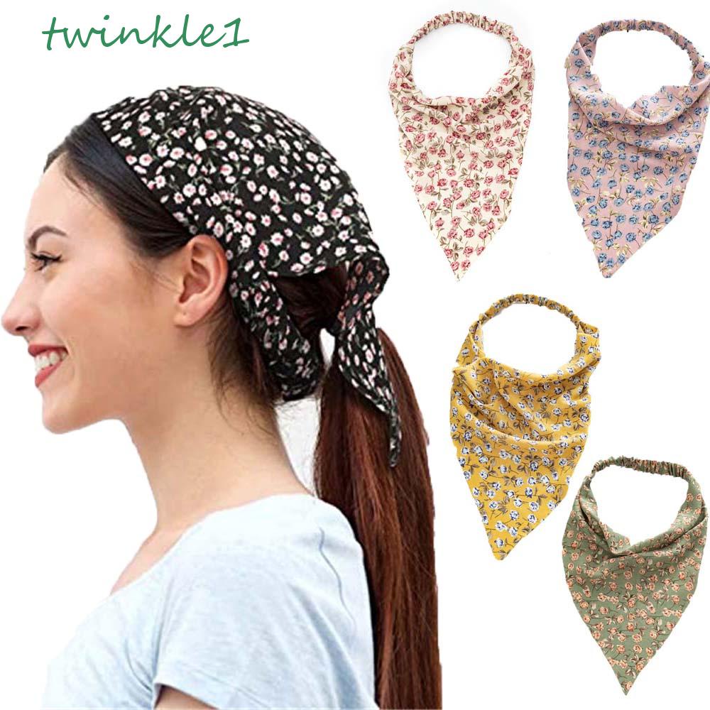 TWINKLE Băng Đô Cài Tóc Co Giãn Hình Tam Giác Lấp Lánh Dễ Thương Cho Nữ