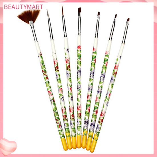 Bộ 7 Cọ Vẽ Móng Tay Acrylic UV Nghệ Thuật