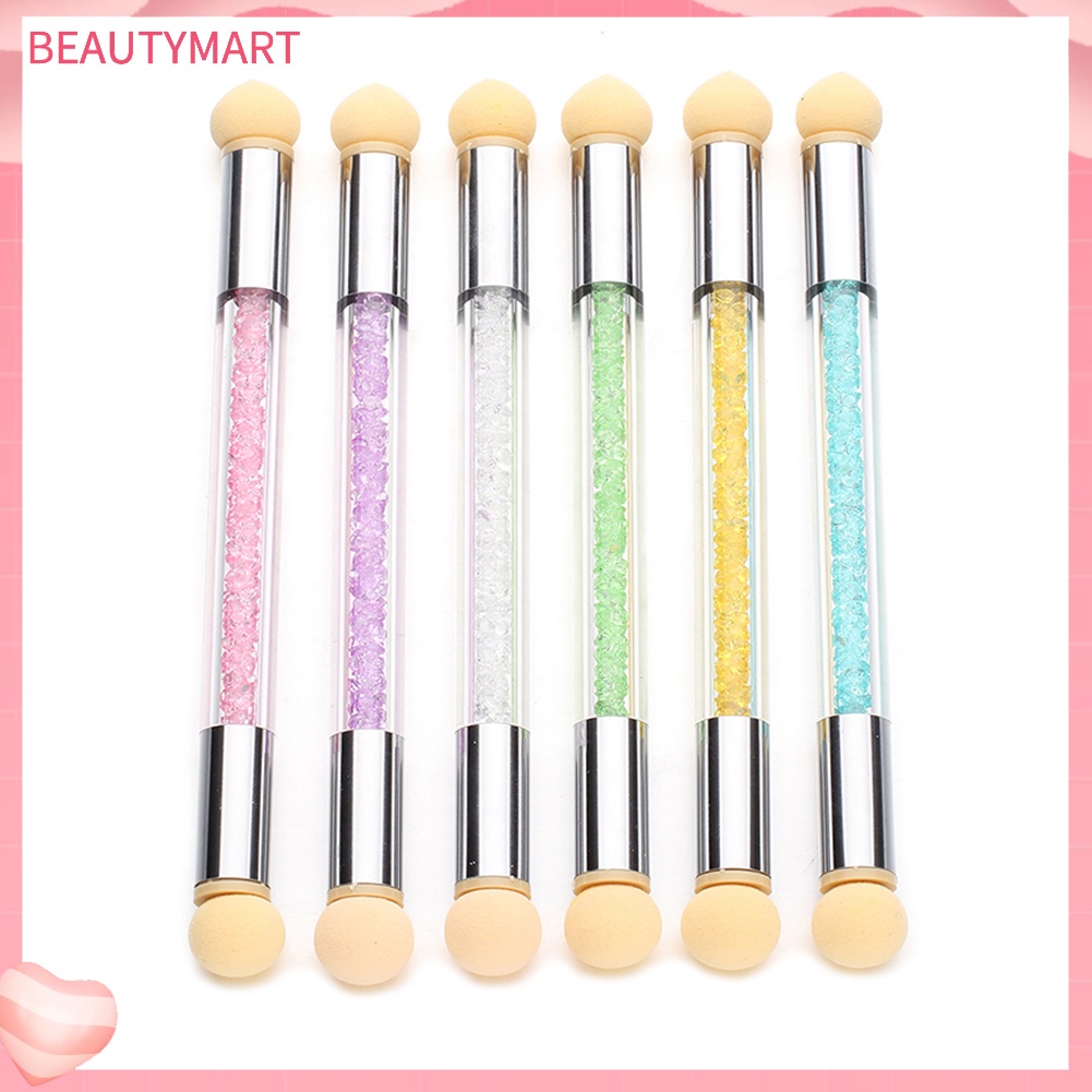 Cọ Mút Hai Đầu Đính Đá Trang Trí Móng Tay Nghệ Thuật Cho Nữ