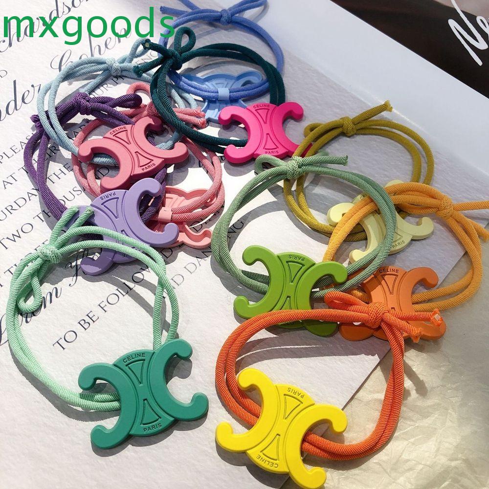 MXGOODS Dây Buộc Tóc Vòm Cung Màu Kẹo Ngọt Ngào Đơn Giản Bằng Acrylic Triomphe Cho Nữ Giá Đỡ