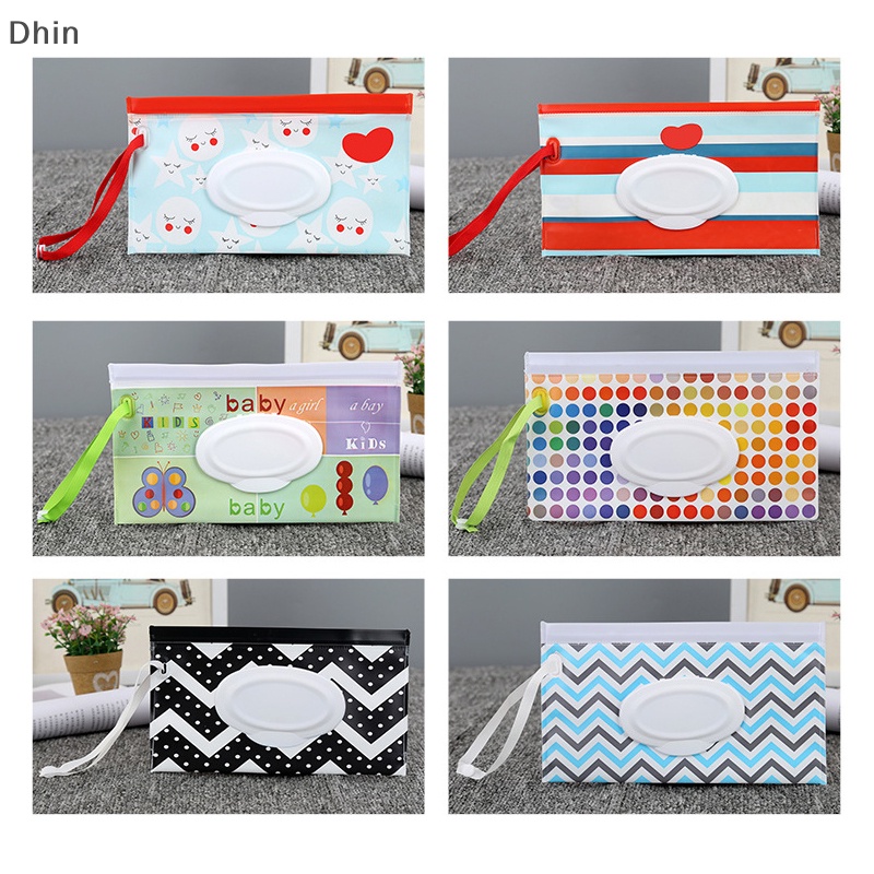 [Dhin] Hộp Khăn Ướt / Hộp Khăn Ướt Di Động Thân Thiện Với Môi Trường Đựng Khăn Ướt / Hộp Đựng Khăn Giấy Ướt Dễ Mang Theo