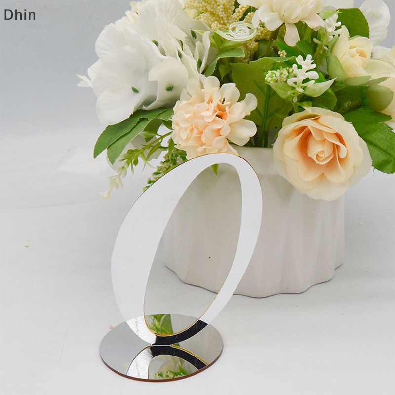 Bộ 10 Thẻ Đánh Số Từ 0-9 Bằng Kim Loại Acrylic Để Bàn Tiện Dụng