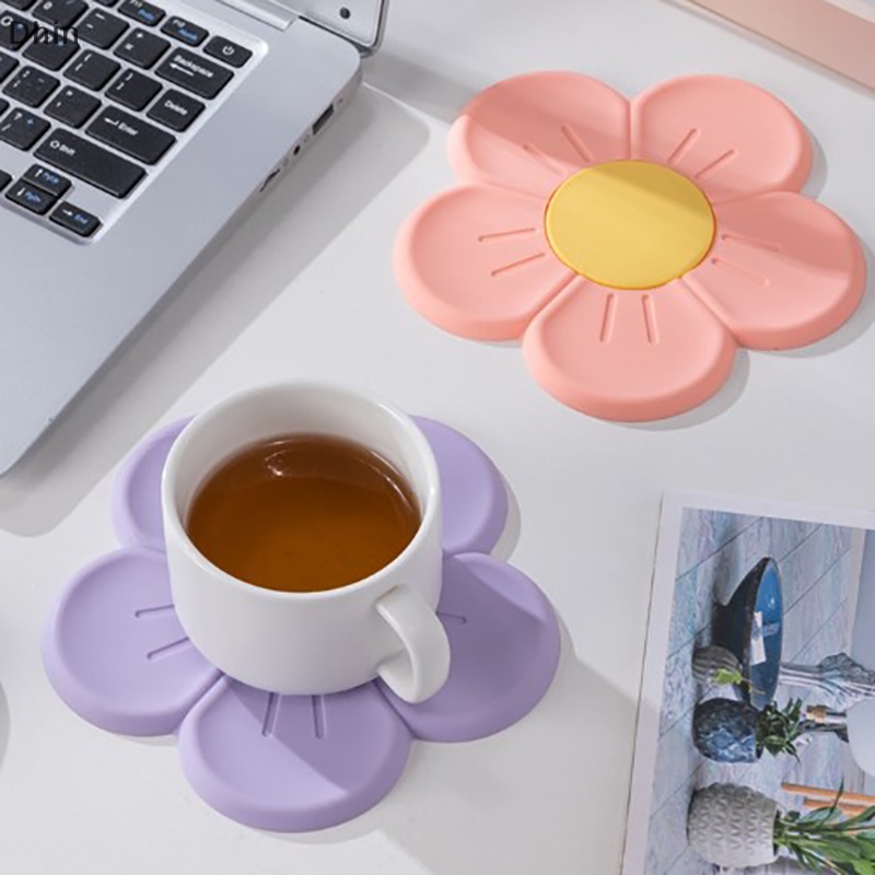 Tấm Lót Nồi Bằng Silicone Cách Nhiệt Chống Bỏng Họa Tiết Hoa Anh Đào Xinh Xắn