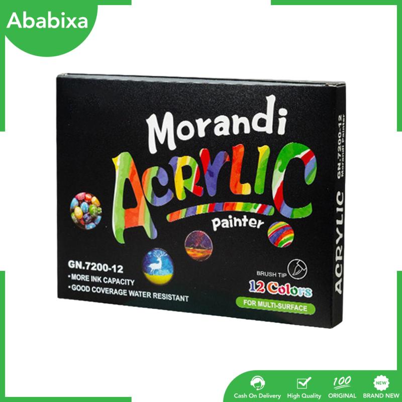 [Ababixa] Bộ Bút Lông Acrylic Vẽ Tranh Nghệ Thuật Đá Gốm Sứ Nghệ Thuật Thủ Công Mỹ Nghệ Chống Thấm Nước