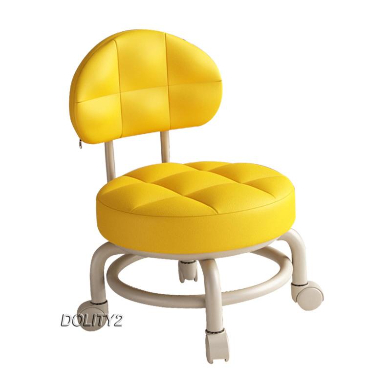 [Dolity2] Dụng Cụ Làm Sạch Ghế Lăn Tròn Thấp Có Tựa Lưng Cho Tiệm Cắt Tóc