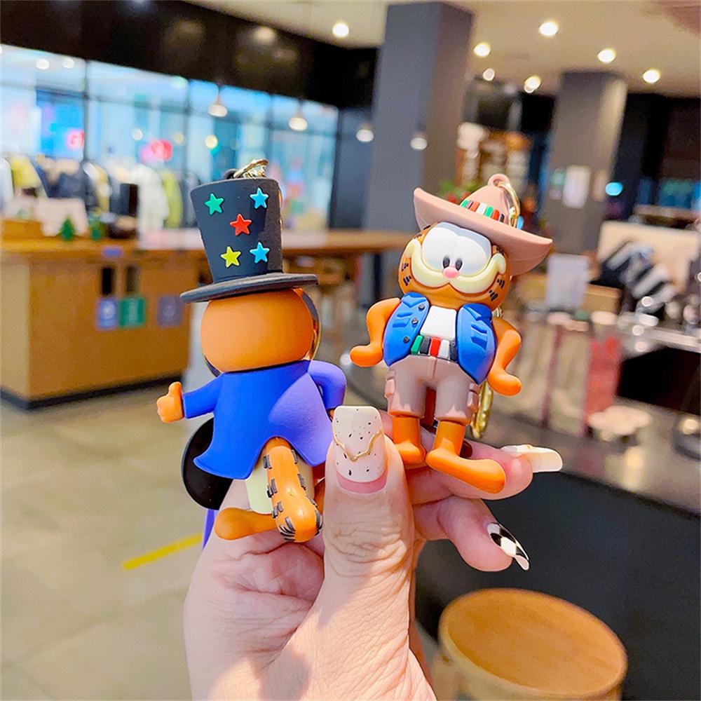 Móc Khóa Hình Mèo Garfield Hoạt Hình Dễ Thương Đa Năng