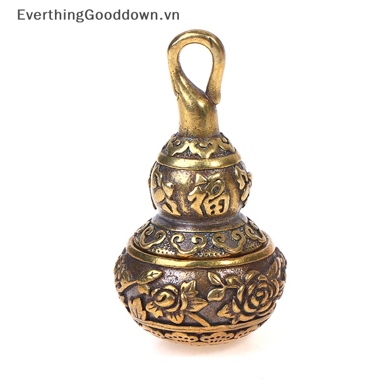 Everthinggooddown Hộp Đựng Thuốc Hình Hồ Lô / Hoa Sen / Quả Bầu May Mắn Bằng Đồng Tha