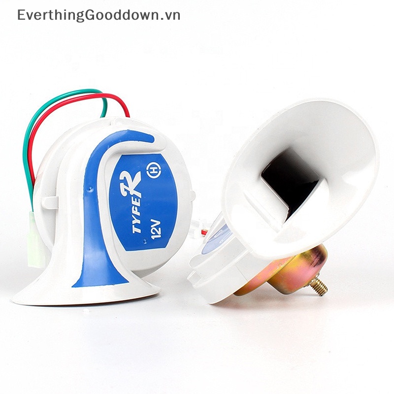 Bộ 2 Còi Ốc Sên 12V 8 Bằng Giọng Nói Chống Nước Thông Dụng Cho Xe Hơi / Xe Máy