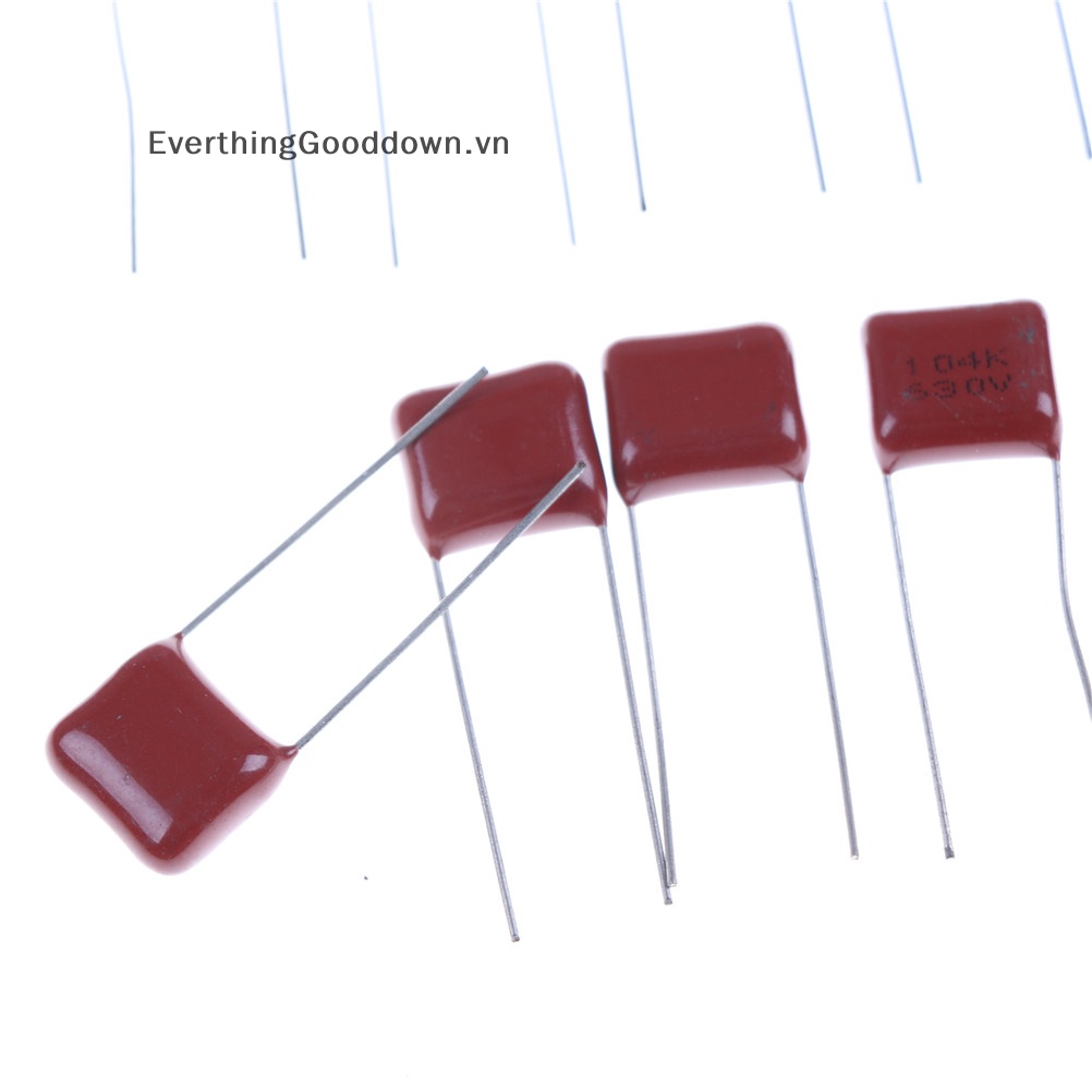 Set 10 Tụ Điện CBB 104J 630V 100NF 0.1UF P10mm Chuyên Dụng