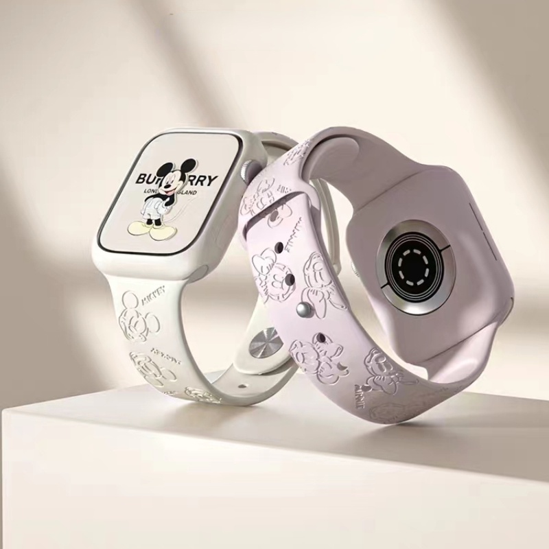 Dây Đeo silicone In Họa Tiết Thể Thao Cho iwatch Ultra 49mm 45mm 44mm 42mm 41mm 40mm 38mm 7 se 3 4 5 6 8