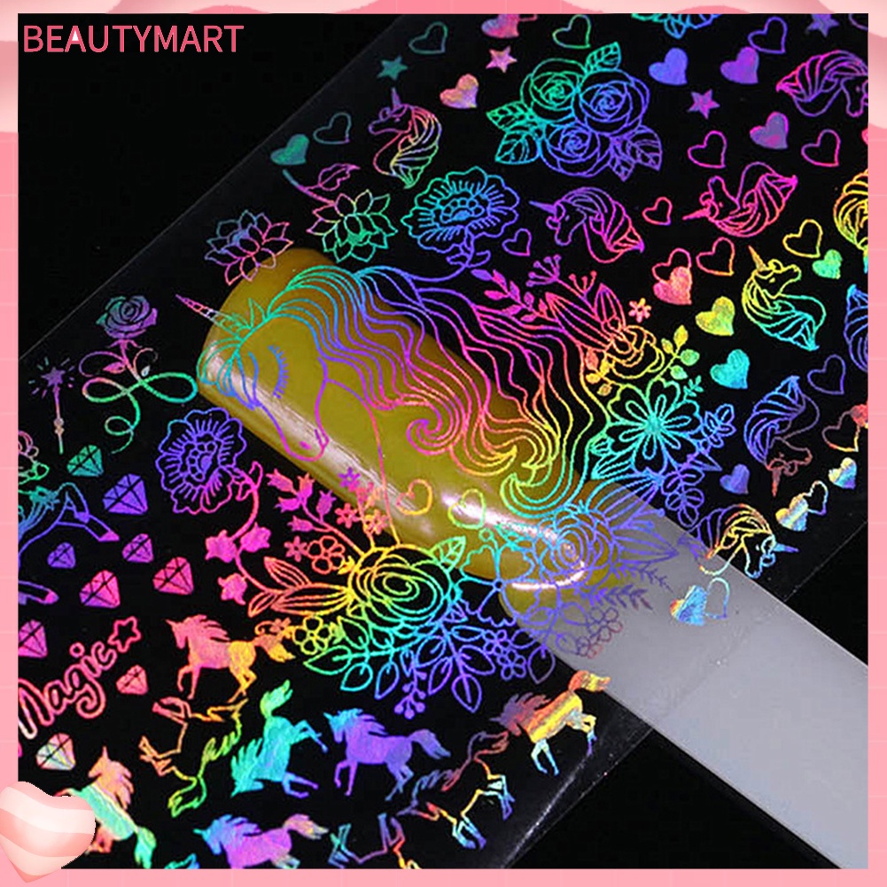 Set 8 Miếng Dán Trang Trí Móng Tay Nghệ Thuật Nhiều Họa Tiết