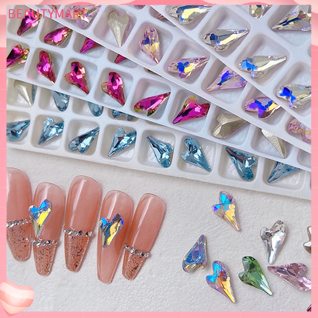 Set 10 Phụ Kiện Trang Trí Móng Tay 3D Lấp Lánh Xinh Xắn Charms