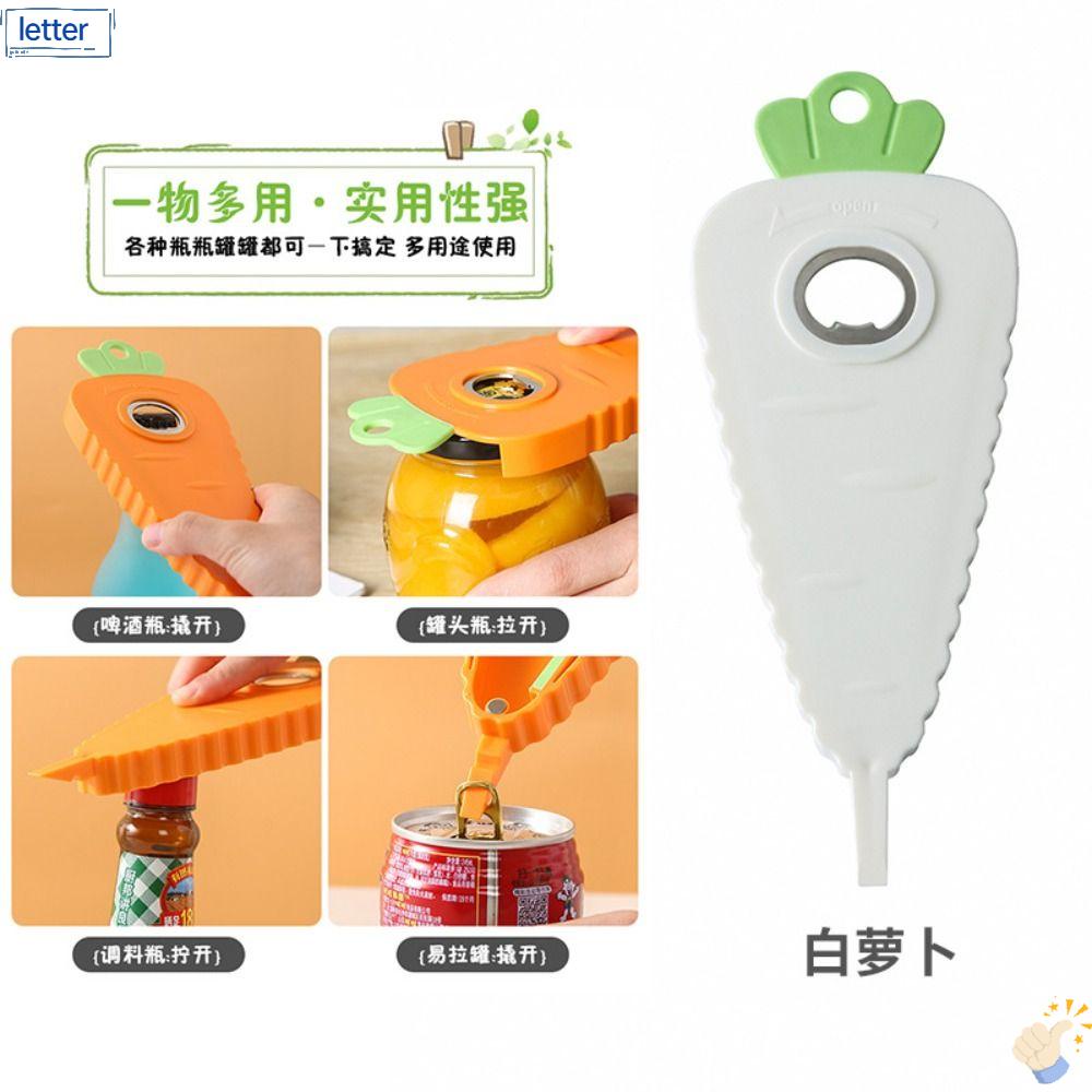 Set 2 Dụng Cụ Mở Nắp Chai Từ Tính Đa Năng Màu Trắng Sáng Tạo Cho Nhà Bếp