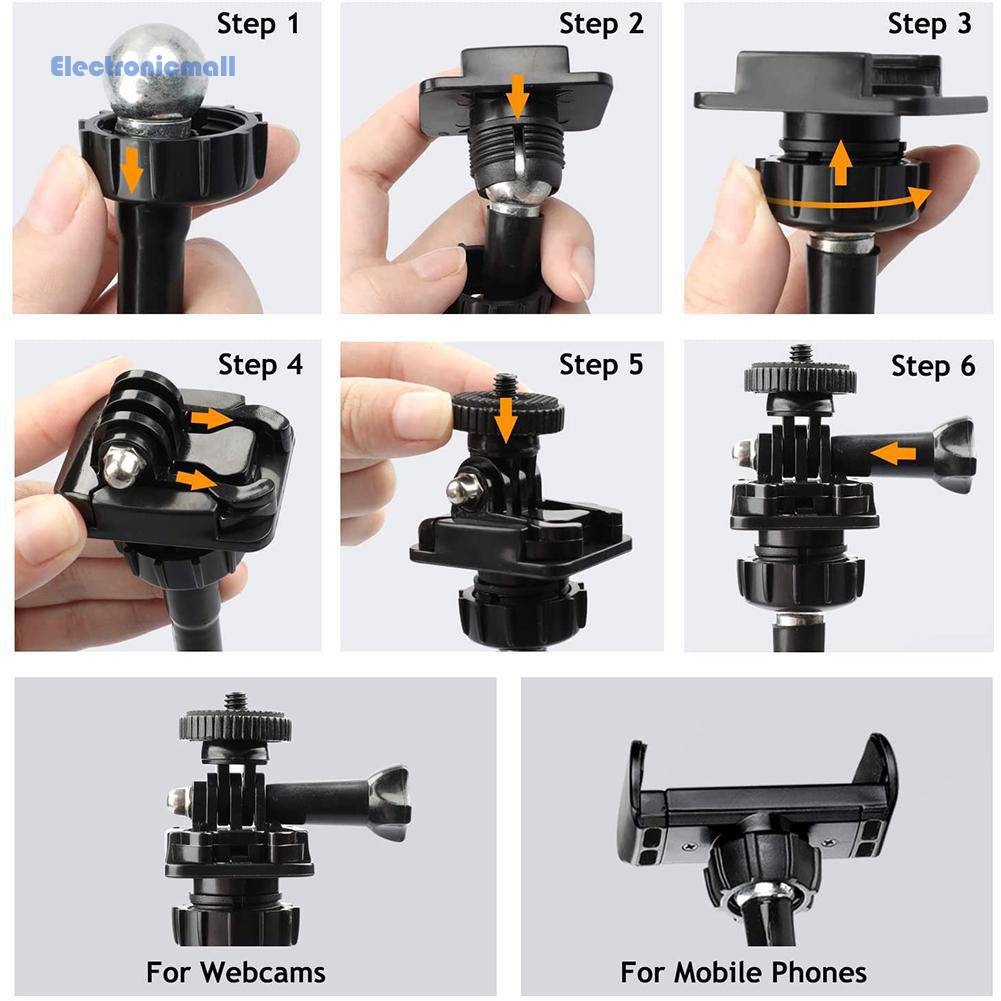 Giá Đỡ Webcam Điện Tử Mall01.vn Dạng Kẹp Cổ Ngỗng Linh Hoạt Gắn Giường Ngủ #