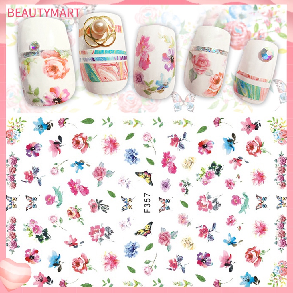 Miếng Dán Trang Trí Móng Tay Thêu Hoa Bằng Giấy Gọn Nhẹ Dễ Sử Dụng Cho Nữ
