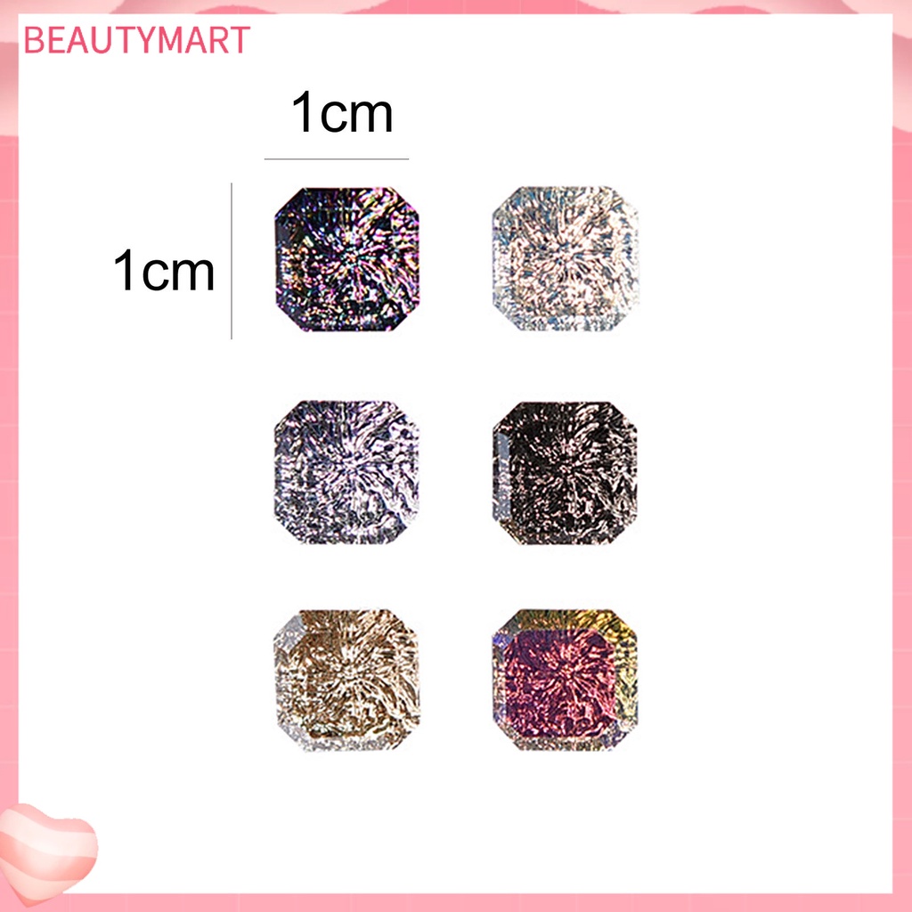 Hộp Hạt Đá Lập Phương Bằng Kính Chất Lượng Cao Trang Trí Móng Tay Cho Nữ