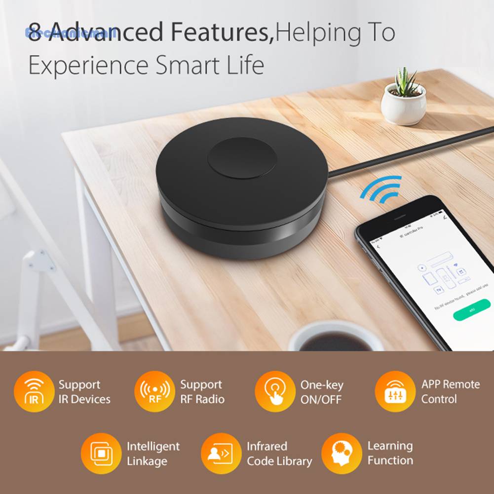 Bộ Điều Khiển Từ Xa Thông Minh Tuya WiFi IR RF Bằng Giọng Nói Điện Tử Mall01.vn #
