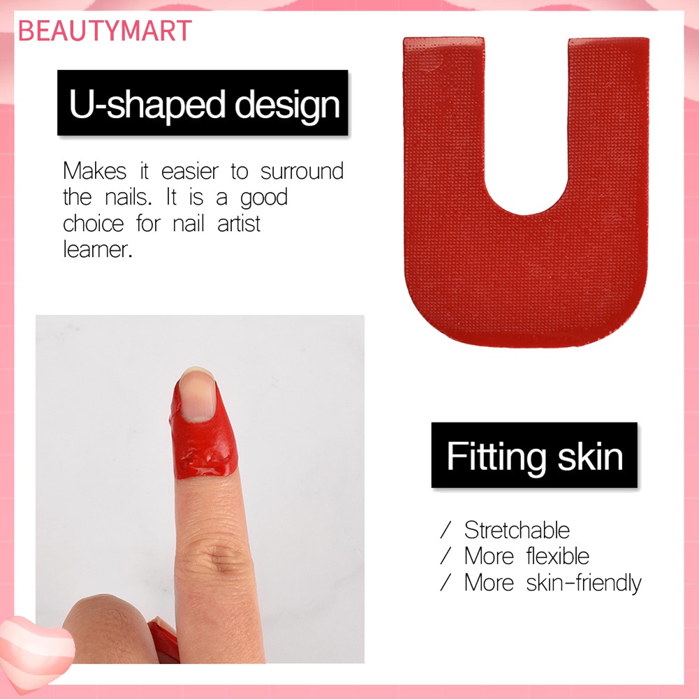 Bộ 50 Miếng Dán Ngón Tay Co Giãn Hình Chữ U Chống Tràn Dùng Một Lần