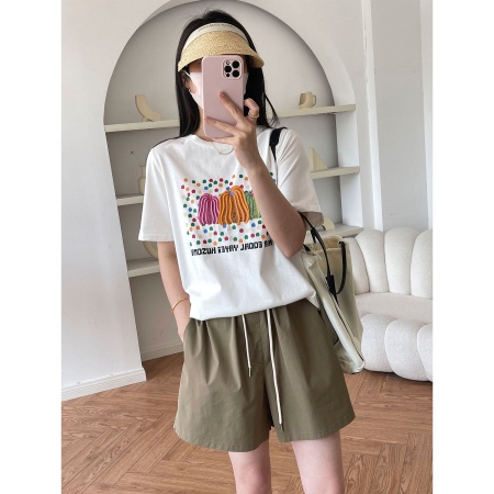 Áo Thun Cotton Ngắn Tay Dáng Rộng Thời Trang Cá Tính