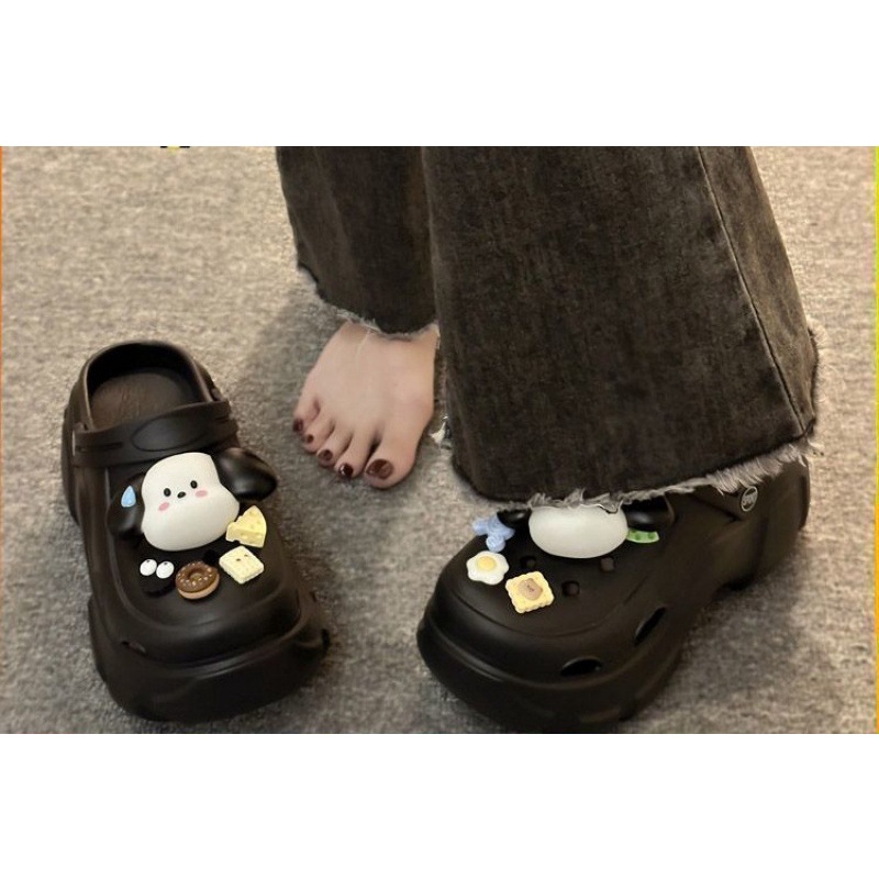 Dễ Thương Dép Đế Dày Chống Trượt Có Lỗ Thoáng Khí Đính Nơ Xinh Xắn Cho Nữ AA4409