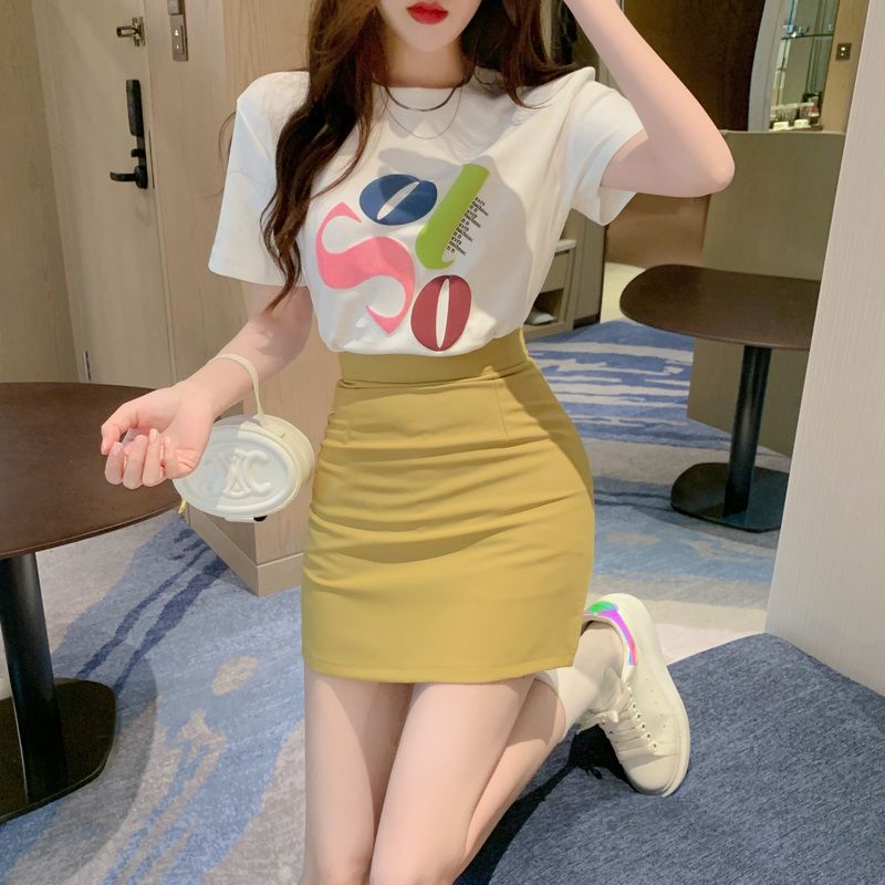 Áo Thun Cotton Ngắn Tay Dáng Rộng In Họa Tiết Thời Trang Mùa Hè Cho Nữ