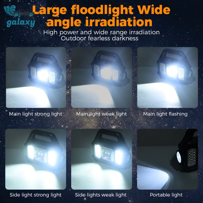 Galaxy Đèn Pin Led Năng Lượng Mặt Trời Chống Thấm Nước Đa Năng Có Thể Sạc Lại