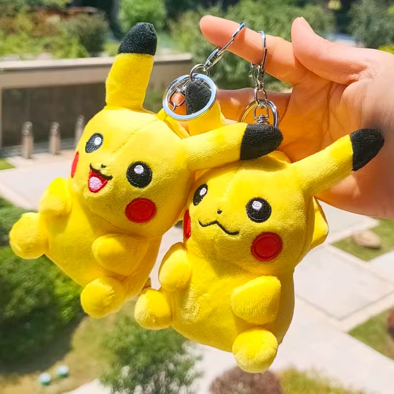 Móc Khóa Hình Pikachu Nhồi Bông Dễ Thương