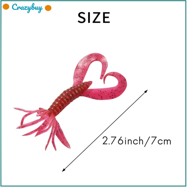 Cr Mồi Câu Cá Giả Hình Con Tôm Mềm 7cm 1.8g