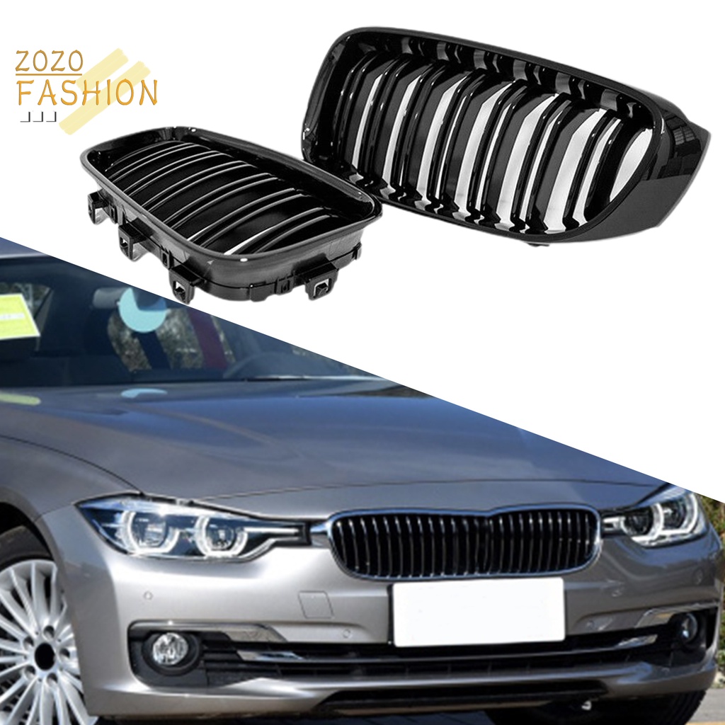 1 Cặp Lưới Tản Nhiệt Trước Màu Đen Bóng Thay Thế Trực Tiếp Dành Cho Xe Hơi 51137294803 51137294804 Phụ Kiện Chuyên Dụng Dành Cho BMW 3 Series F34 GT 14-16