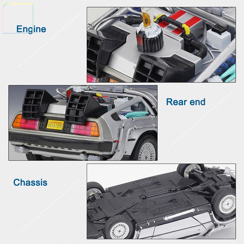 Mô Hình Xe Hơi Delorean TimeBack Tỷ Lệ 1: 24 Chất Lượng Cao