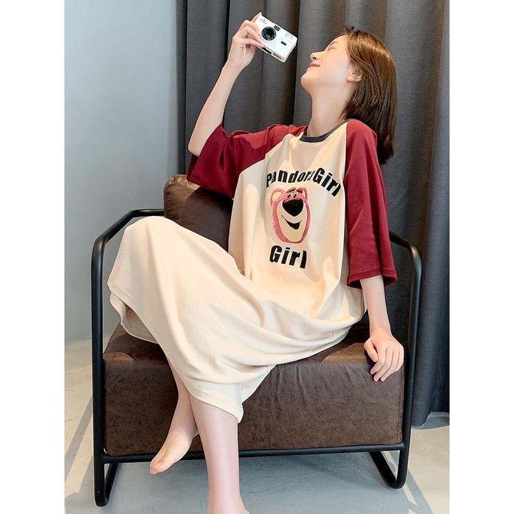 Đồ ngủ 100 Cotton Dáng Rộng Thời Trang Mùa Hè plus Size