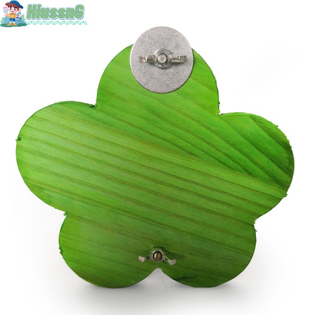 Gương Soi Đồ Chơi Hình Bông Hoa Kèm Giá Đỡ Bằng Gỗ Dành Cho Chim Vẹt