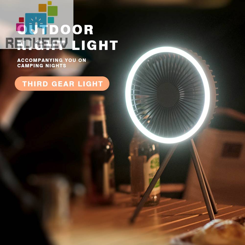 Quạt Làm Mát Để Bàn 10000mAh Sạc Cổng USB Dùng Khi Đi Cắm Trại