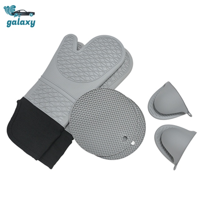 Galaxy Set 6 Găng Tay Silicon Chịu Nhiệt Tiện Dụng Cho Nhà Bếp